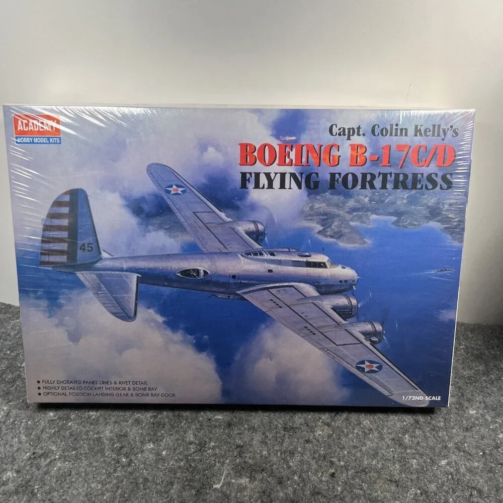 NEW Academy 1/72 Captain Colin Kelly’s Boeing B-17C/D Flying Fortress Model Kit - Picture 1 of 8